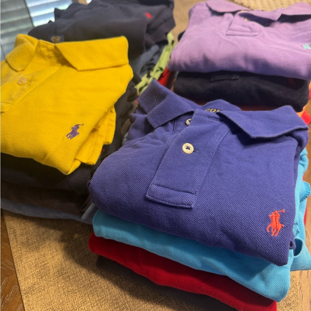 Boys Ralph Lauren Polo Shirts - Lot of 16 Shirts - Size Boys 10-12